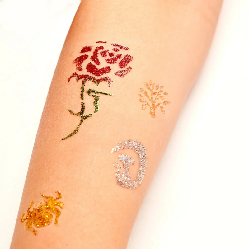 Kids Glitter Tattoo Kit 24 Colors 120 Stencils