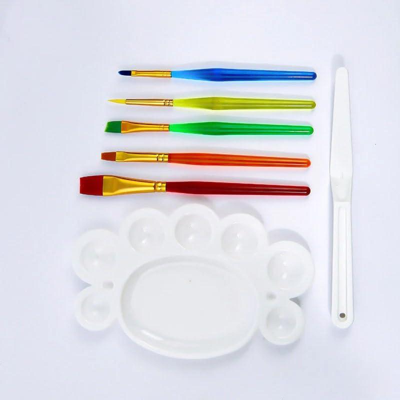 7 Pcs Painting Brush Set for Watercolor and Acrylic Art
