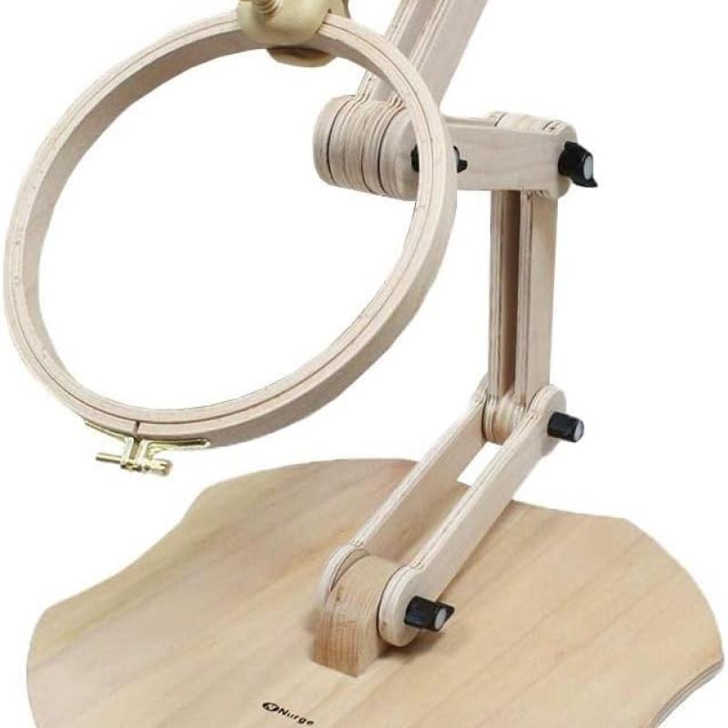 Nurge Adjustable Wooden Embroidery Floor Stand Cross Stitch Holder