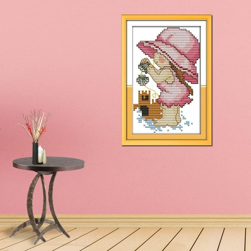 Stamped Cross Stitch Kit Summer Baby 11CT