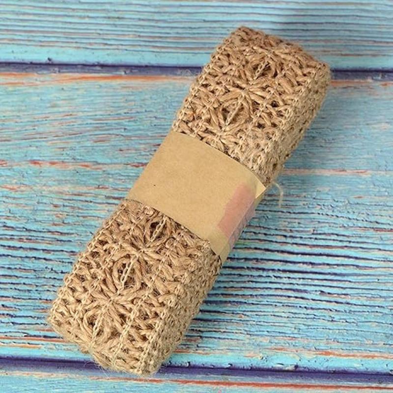 Burlap Braided Ribbon 40mm | Natural Jute