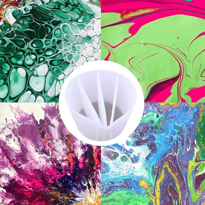 Silicone Paint Pouring Split Cup Multi Channel