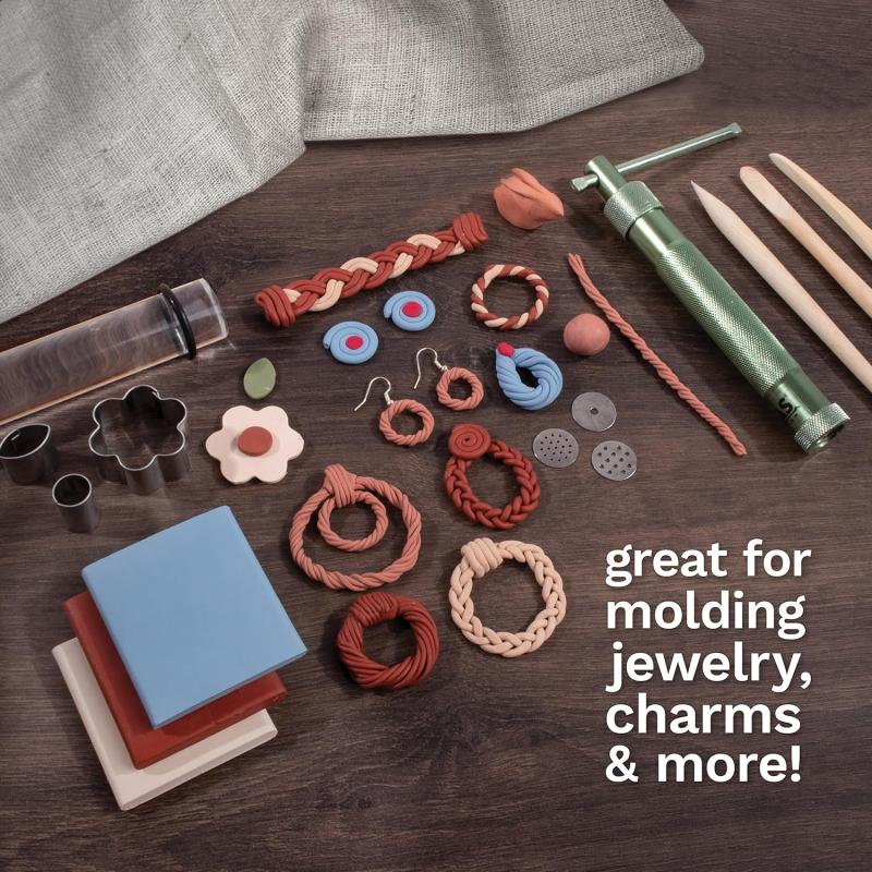 Polymer Clay Extruder Set — 21 Pieces