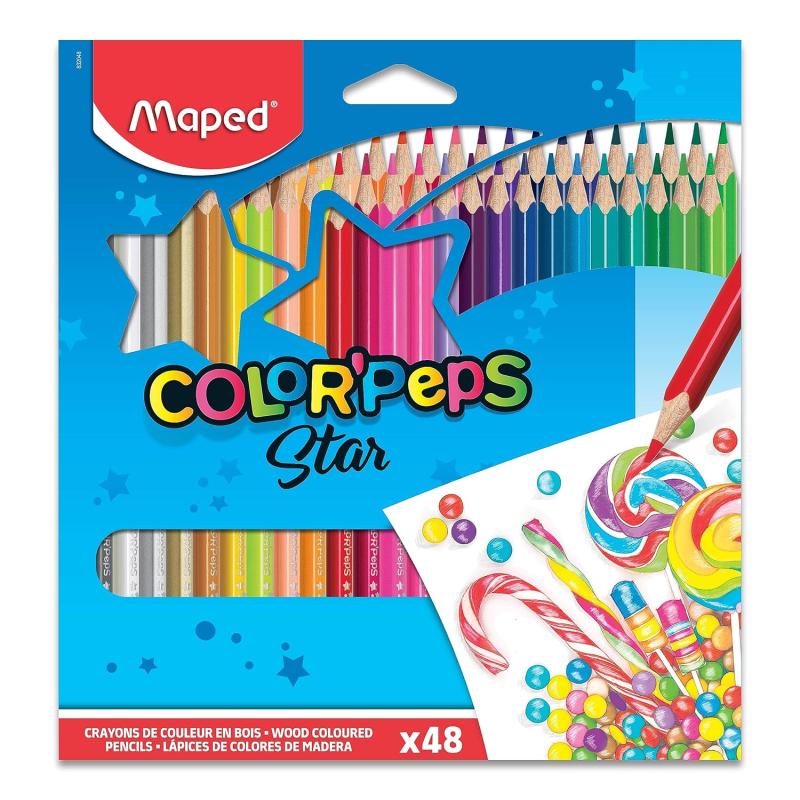 Maped Color’Peps Star Coloured Pencils Pack of 48
