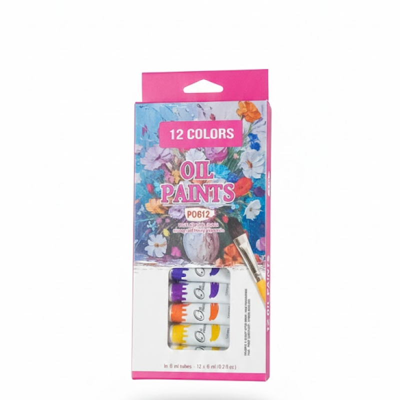 12-Color Oil Paint Set – Professional Artist Paints