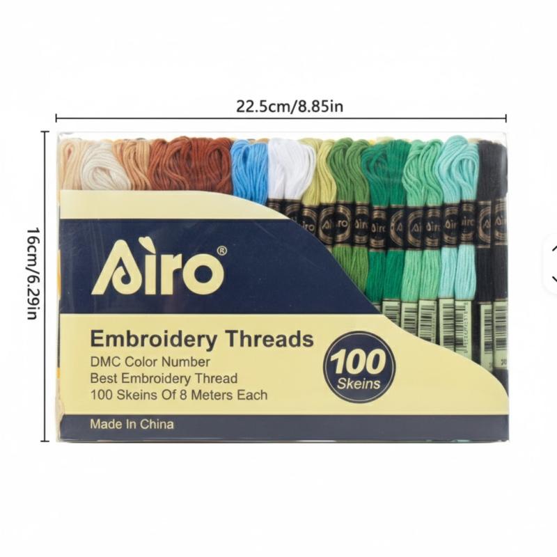 Airo Polyester Embroidery Thread Set 8 Meter