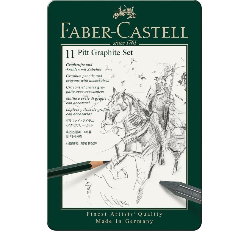 Faber-Castell 11 Piece Pitt Graphite Tin Set