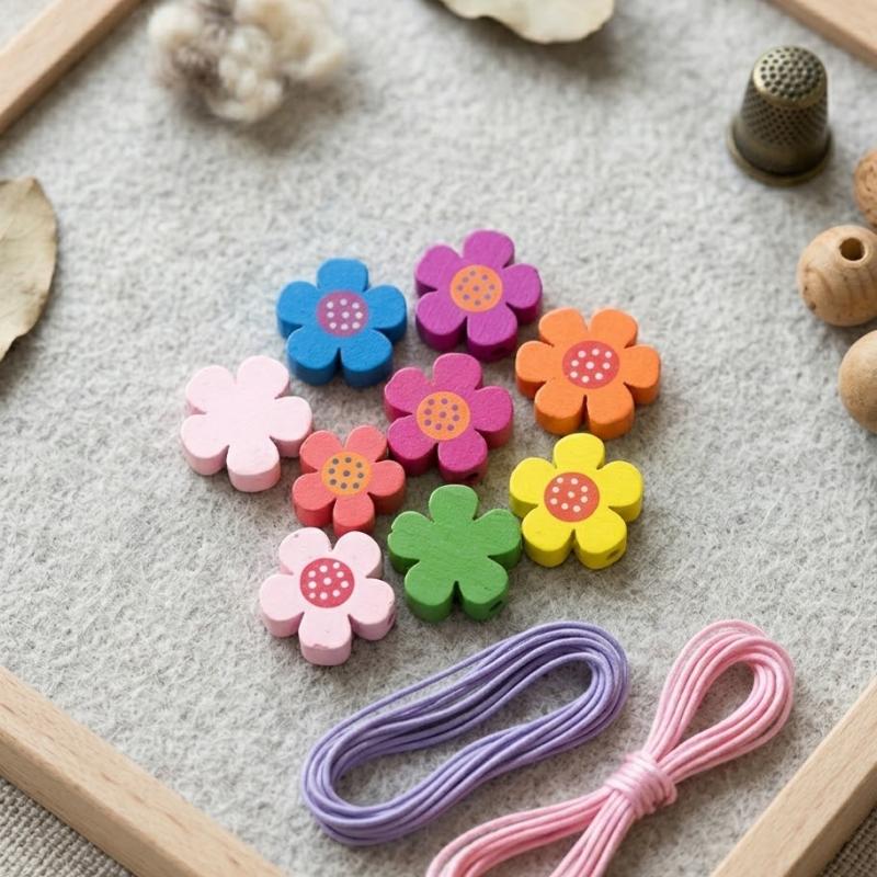 Colourful Wooden Beads for Jewellery Making