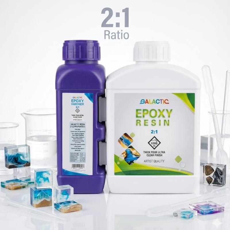 Galactic Resin 2:1 — ريزن إيبوكسي احترافي للسكب العميق
