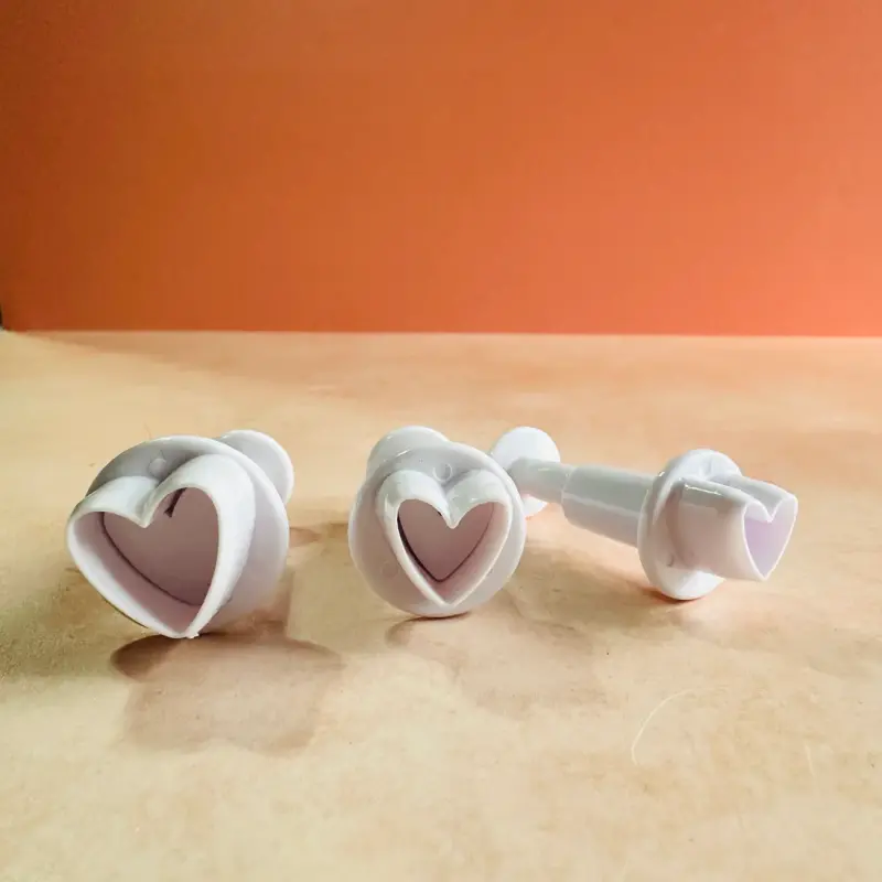 Mini Heart Plunger Cutters Set — 3 Graduated Sizes