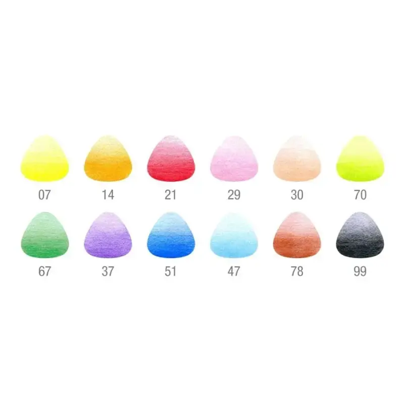 Triangular color pencil pack of 12