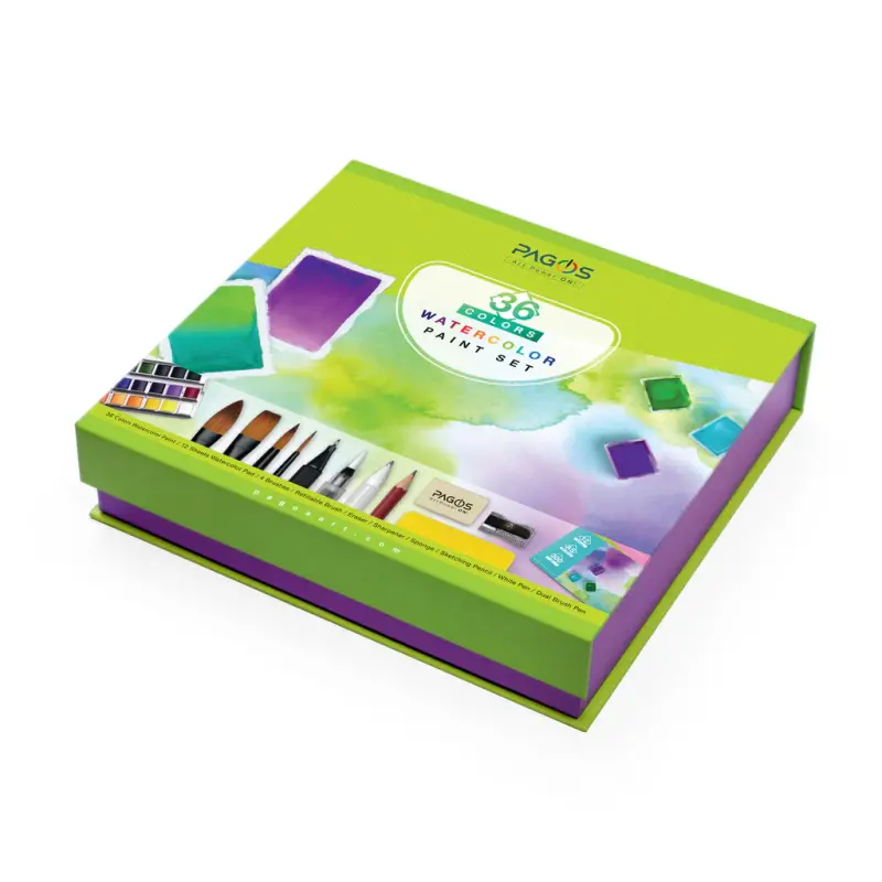 طقم ألوان مائية PAGOS – مجموعة فنية متكاملة بجودة احترافية