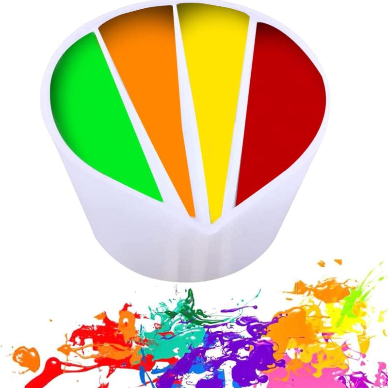 كوب تقسيم سيليكون لصب الألوان متعدد القنوات