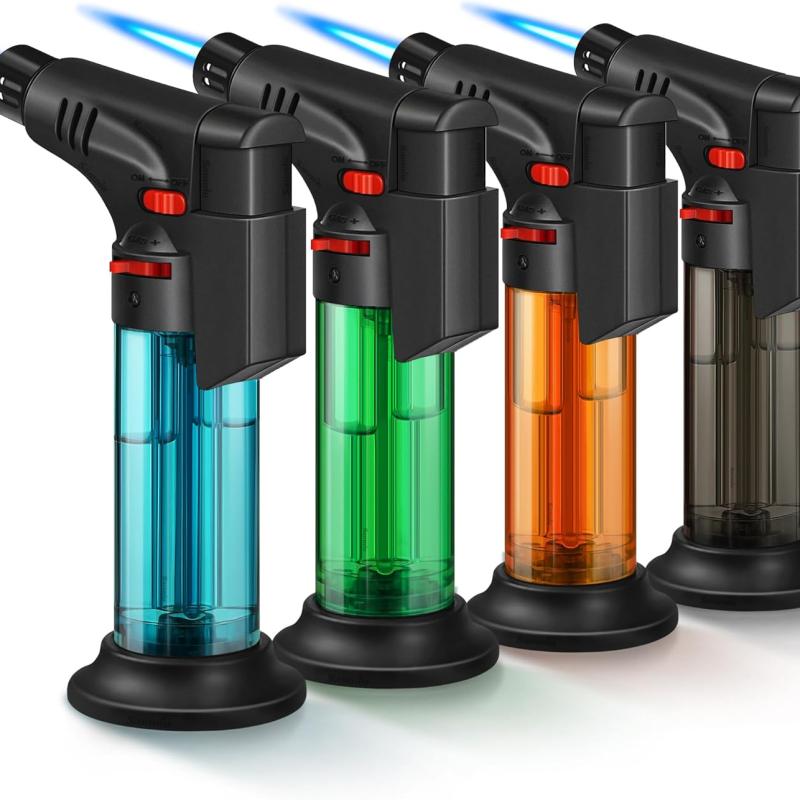 ولاعة غاز بوتان شعلة قوية قابلة لإعادة التعبئة