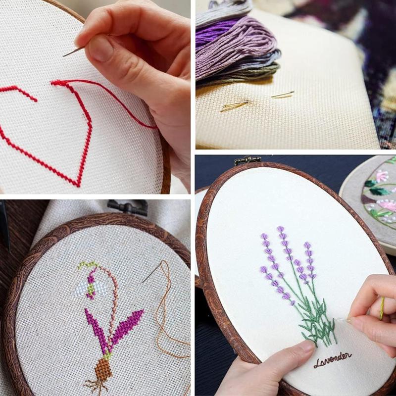 Oval Wood Grain Embroidery Hoop