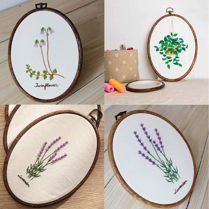 Oval Wood Grain Embroidery Hoop