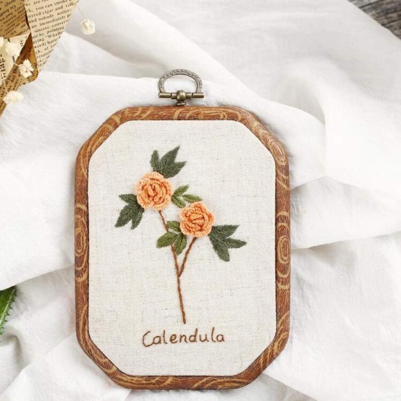 Octagonal Resin Embroidery Hoop Adjustable Plastic Sewing Craft Frame