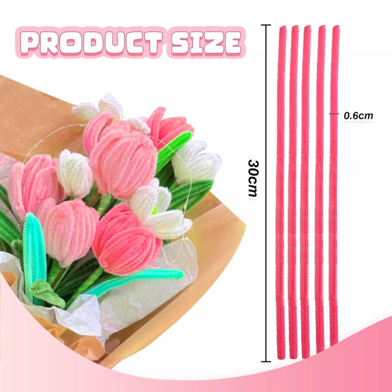 50 قطعة أسلاك مخملية للأشغال اليدوية