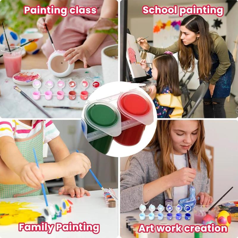 علبة ألوان بلاستيكية قابلة لإعادة التعبئة للفنانين