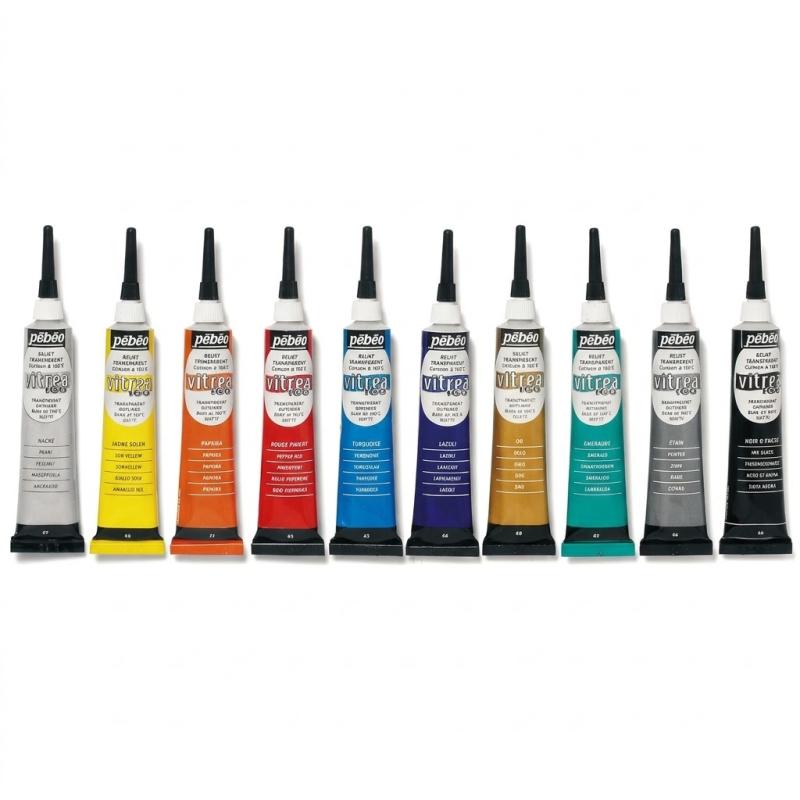 Pebeo Vitrea 160 Relief Outliner 20ml – Dimensional Paint for Glass