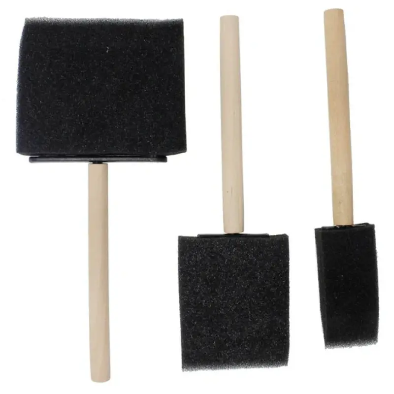 Foam Sponge Brush Set – 3 Pcs