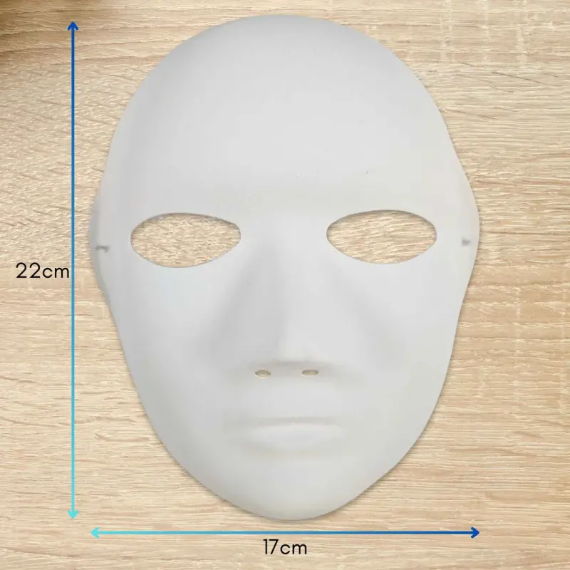 أقنعة ورق ماشيه بيضاء للرسم والأعمال اليدوية