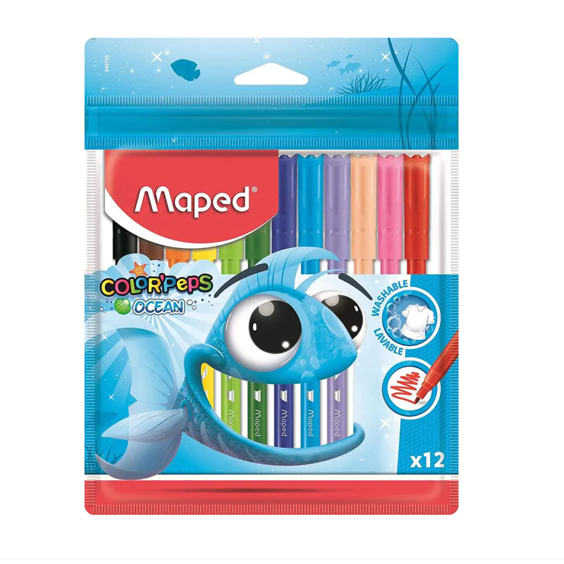 Maped Color’Peps Ocean Felt Tip Pens 12 colors