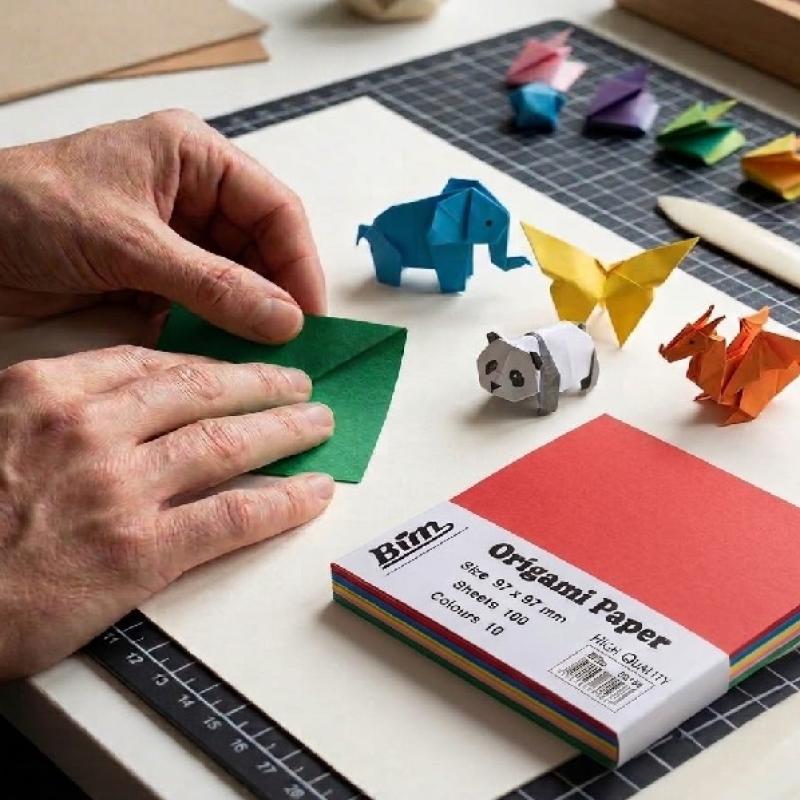 ورق أوريغامي Bim 100 ورقة 10 ألوان