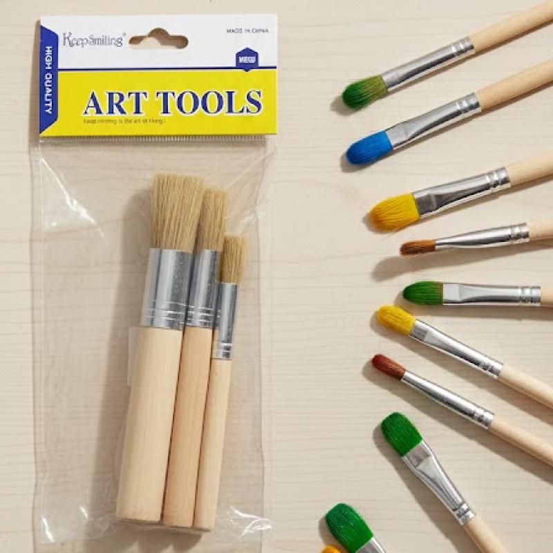 كيب سمايلينغ – طقم 3 فرش للرسم باللون البني